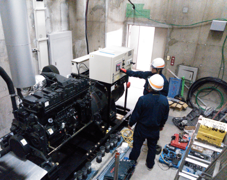 Emergency electrical generation facilities upgradeOperation testing